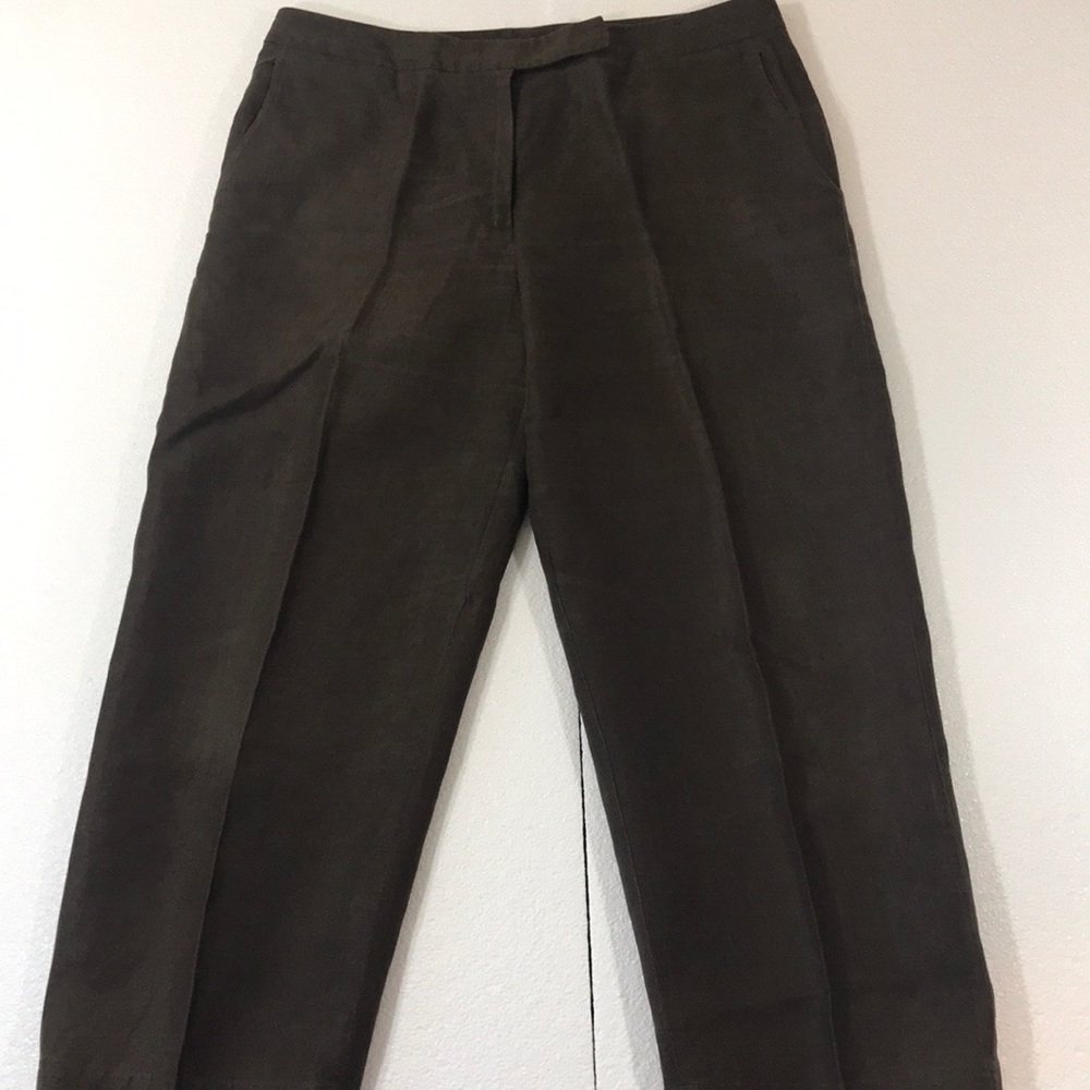 Lands’ End Linen Crop Pants Size 12